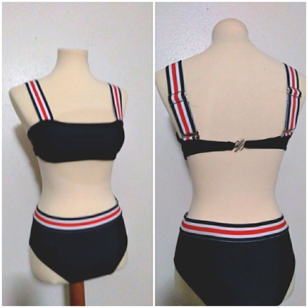 Black 2 Piece Swim Set Size Medium